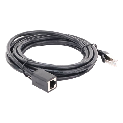 Cable de Extensión Cat6 RJ45 F/UTP / Macho a Hembra / 3 Metros (9.84 Pies) / Método de Conexión 568B / Velocidad de Transmisión 1000Mbps / Ancho de Banda del Canal 250MHz / Caja de Cobre / Negro