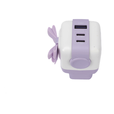 Cargador UGREEN RobotGaN 35314B | 65W GaN II | 2×USB-C + 1×USB-A | PD 3.0 QC 4.0 | MacBook Air iPad iPhone Galaxy | 45W+20W Simultáneo | LED Animada | Zapato Magnético | SKU 35314B