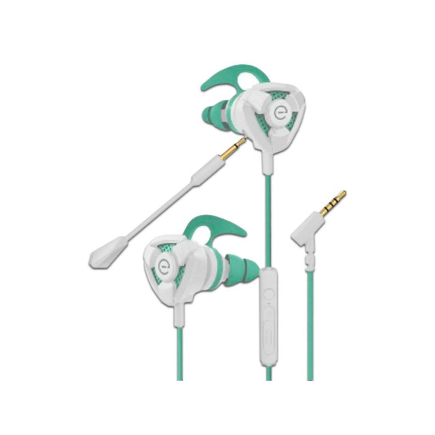Auricular Perfect Choice, Con micrófono, Estéreo, Cableado, Blanco/Verde