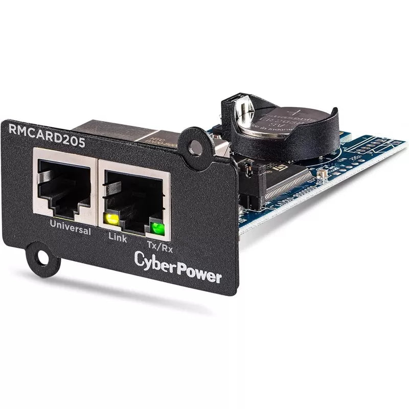 CyberPower Network Power Management RMCARD205, Adaptador de gestión de alimentación remota, 2 Puertos de red (RJ-45), Negro
