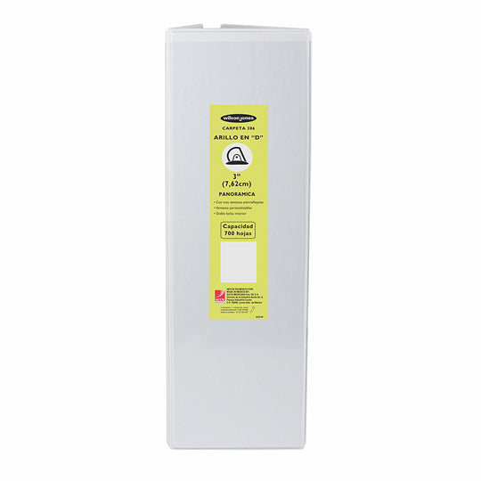 Carpeta panorama ACCO herraje D 3 pulgadas color blanco tamaño carta