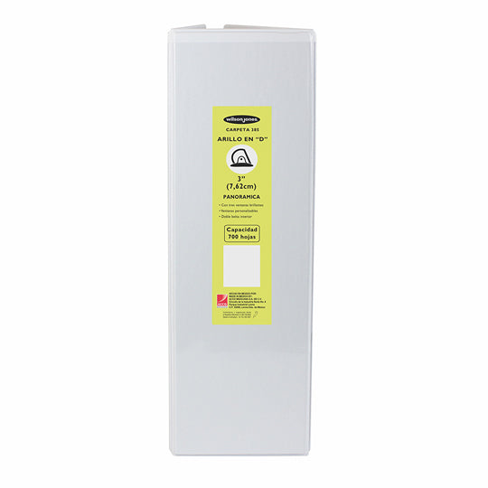 Carpeta panorama ACCO herraje D 3 pulgadas color blanco tamaño carta