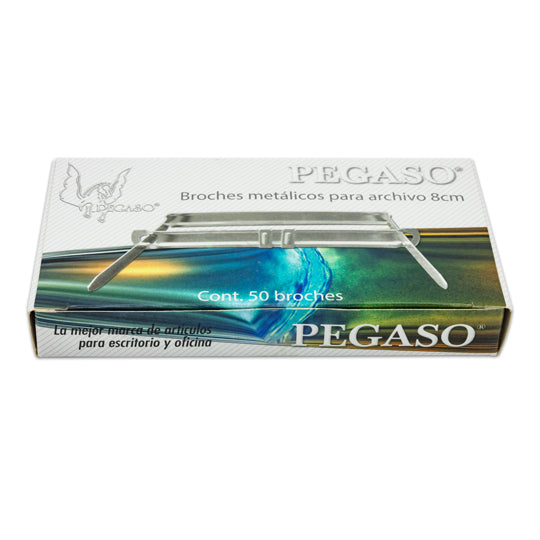 Broche para archivo PEGASO de 8 cm - caja con 50 piezas