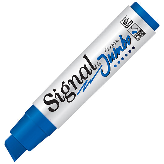 Marcador permanente Signal Jumbo AZOR azul - caja con 4 piezas