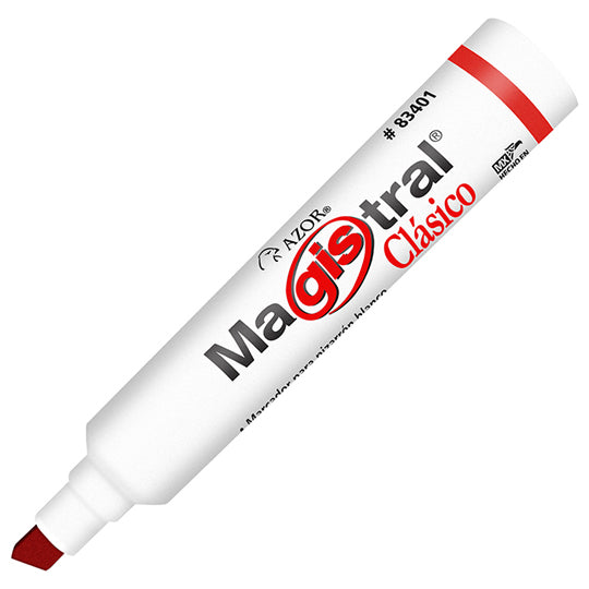 Marcador para pizarrón Magistral Clásico AZOR rojo