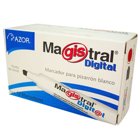 Marcador Magistral Digital AZOR color rojo