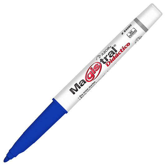 Marcador Magistral Didáctico AZOR color azul - caja con 12 piezas