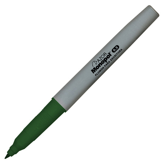 Plumón Monopolo Ultra Fino 0.5mm, Verde - Caja con 12 Piezas