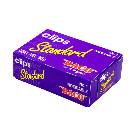 Clip BACO Standard Económico no. 1 - caja de 30g