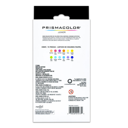 Colores PRISMACOLOR junior colores pastel 12 piezas