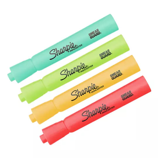Resaltador Sharpie Tank caja con 4 piezas colores fluorescentes surtidos