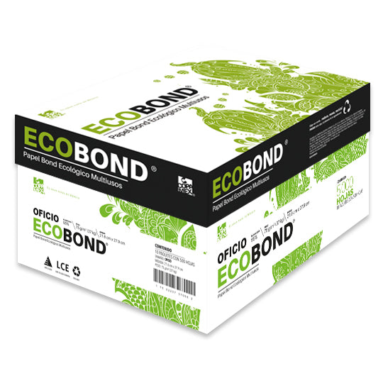 Papel ecobond oficio blancura 93% 75g