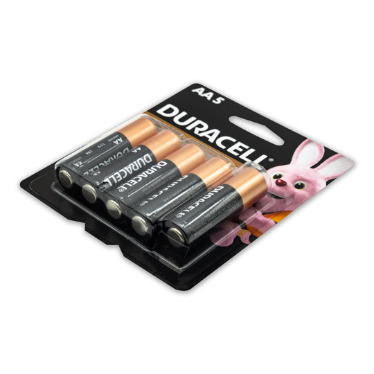 Pila alcalina DURACELL AA 1.5 volts blíster - 4 + 1 pilas