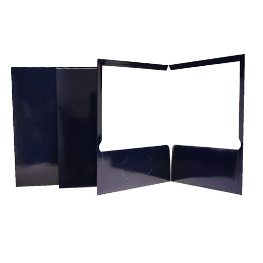 Folder showfolio laminado OXFORD color azul marino tamaño carta - caja con 25 piezas