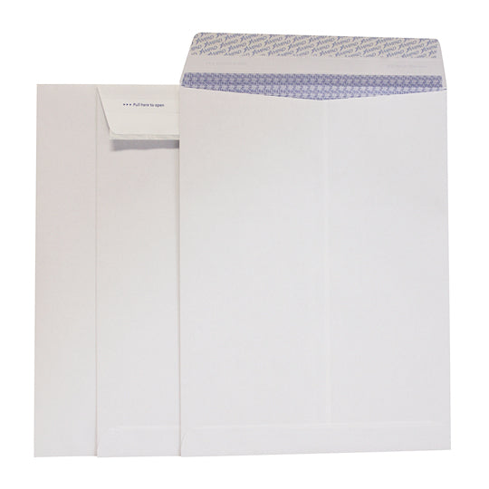 Sobre para documentos AMPAD mecanismo de seguridad color blanco de 22.9 X 30.5cm