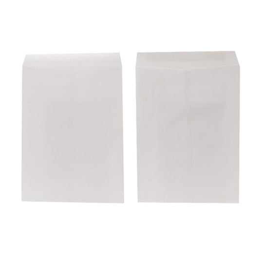 Sobre tipo bolsa FORTEC solapa engomada color blanco tamaño extra oficio 1 paquete c/50 sobres