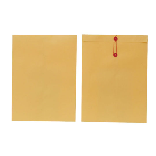 Sobre manila FORTEC solapa con rondana e hilo color amarillo tamaño legal con 25 sobres