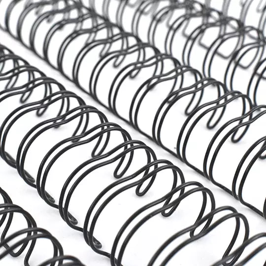 Arillo Metálico Twin Loop Color Negro de 7/8 pulgadas, caja con 20 piezas