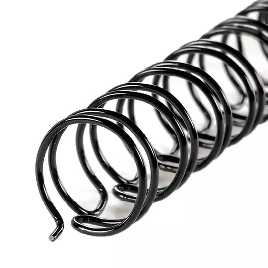 Arillo Metálico Twin Loop, Color Negro, de 1/2 pulgada, caja con 100 piezas