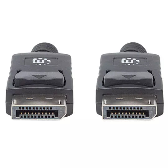 Cable DisplayPort Macho a Macho Manhattan 306935 | 1.0 m | DP 1.2 | 4K@60Hz / 1440p@144Hz | Para GPU a Monitor con Entrada DP | Negro | SKU 306935