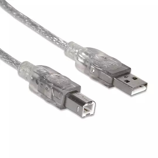 Cable Manhattan USB a-b v2.0 5.0m plata