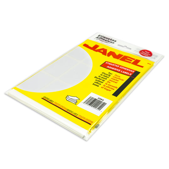 Etiqueta Adhesiva Janel Blanca No.24 de 32 x 64mm - Paquete con 240 Etiquetas