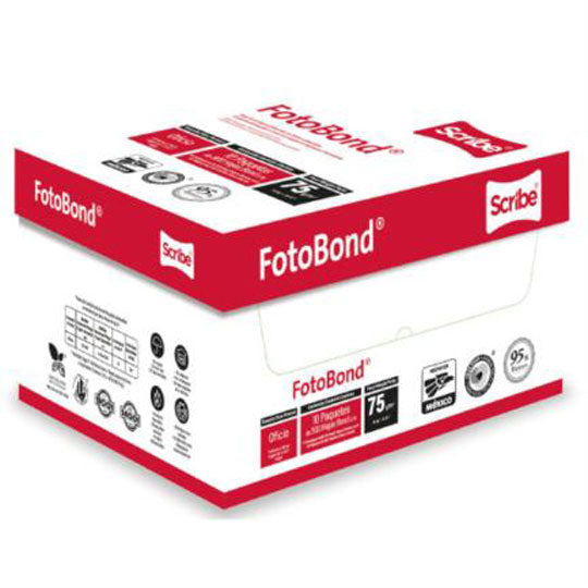 Papel fotobond Scribe oficio blancura 95% 75g
