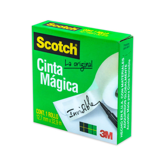 Cinta Magica Scotch Transparente de 12.7mm x 32.9m - 1 pieza