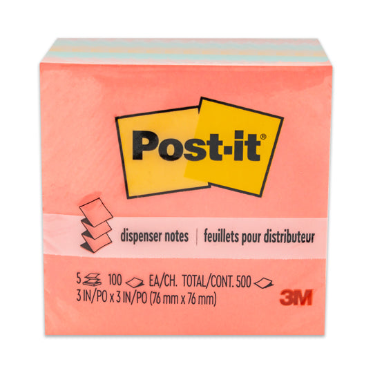 Block de Notas Adhesivas Post-it, Surtido Neón - Block con 500 Notas