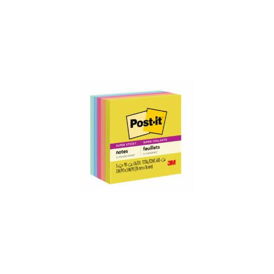 Block de Notas Adhesivas Post-it, Surtido Neon - Block con 450 Notas