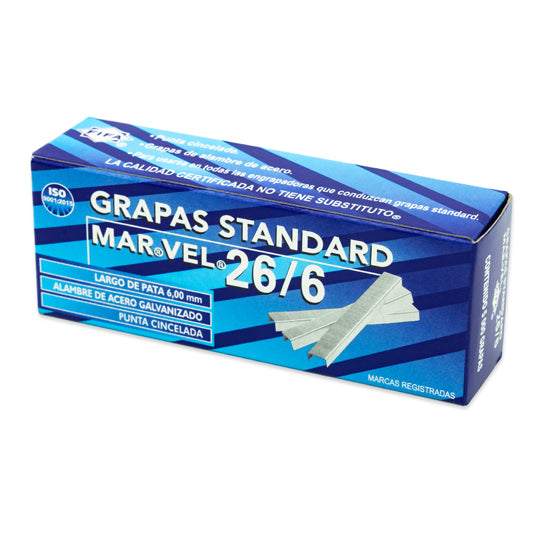 Grapas Estándar Marvel PILOT FIFA 26/6 (6 mm) - caja con 5040 grapas