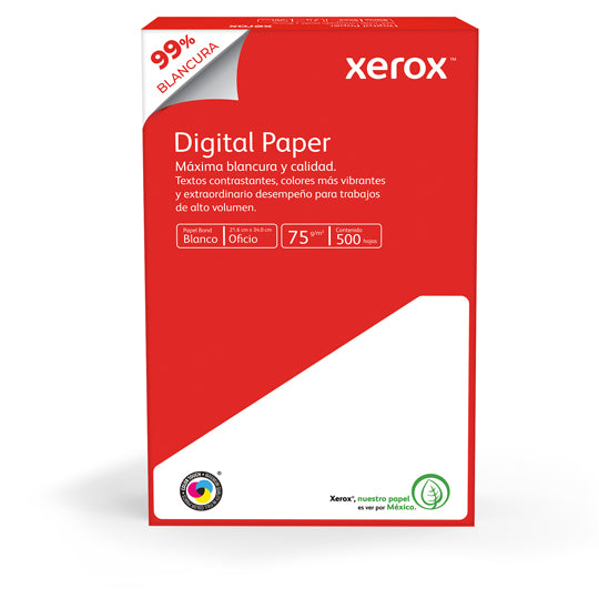 Papel XEROX 3M02021 Rojo oficio blancura 99% 75g