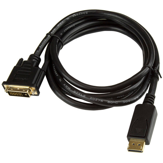 Cable DisplayPort a DVI de 1.8m STARTECH, 1080p, Cable Adaptador Conversor DisplayPort a DVI-D, color negro