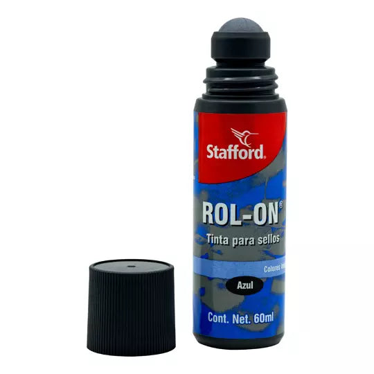 Tinta para sello Stafford color azul sistema Roll-On 60 ml