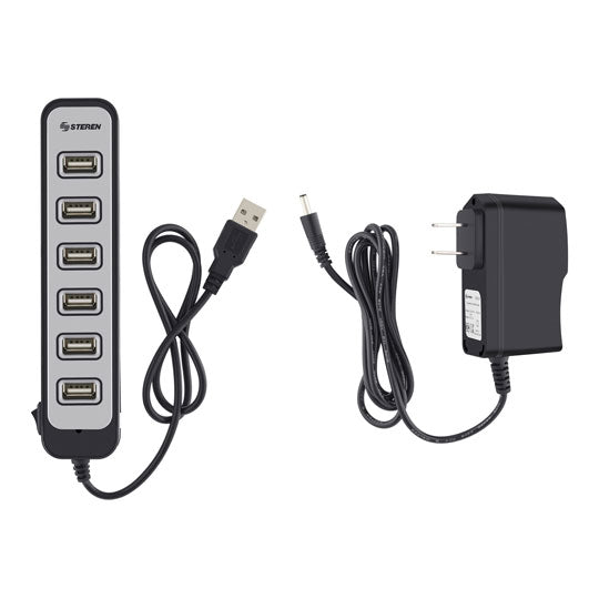 HUB USB 2.0 de 7 puertos STEREN 1 pieza