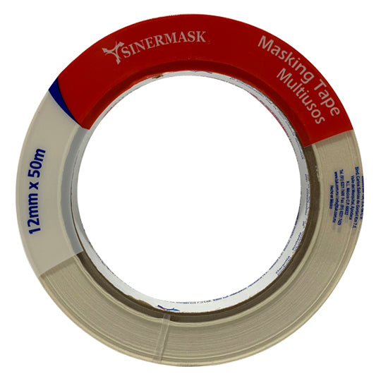 Cinta Masking Tape Tuk Color Natural de 12mm x 50m - 1 Pieza