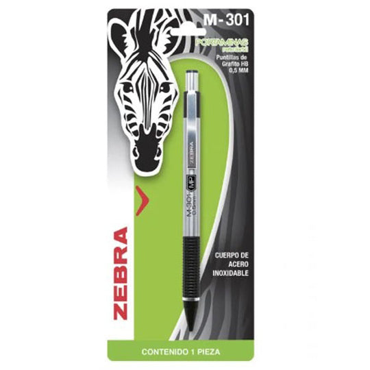Lapicero ZEBRA Acero Inoxidable 0.5mm - 1 Pieza