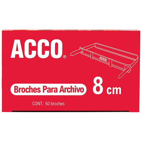 Broche ACCO de 8 cm - caja con 50 broches
