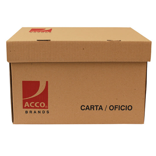 Caja de Archivo Acco Tamaño Carta/Oficio, Color Café - 1 Pieza