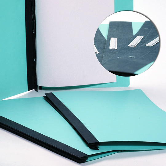 Folder accopress WILSON JONES con broche de 8 cm color azul claro tamaño carta