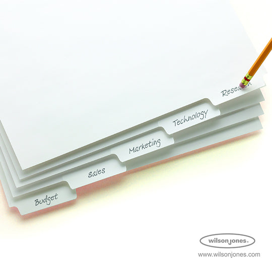 Separadores Acco Tamaño Carta, Blanco - 5 Divisiones