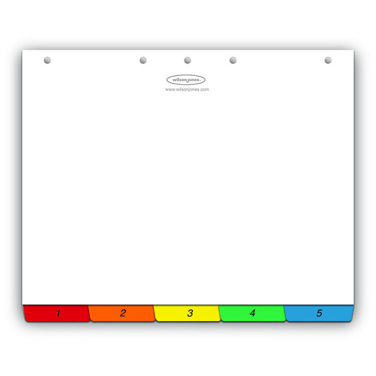 Separadores Wilson Jones Tamaño Carta, con Cejas de colores - 5 Divisiones