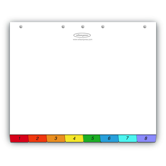 Separadores Wilson Jones Tamaño Carta, con Cejas de colores - 8 Divisiones