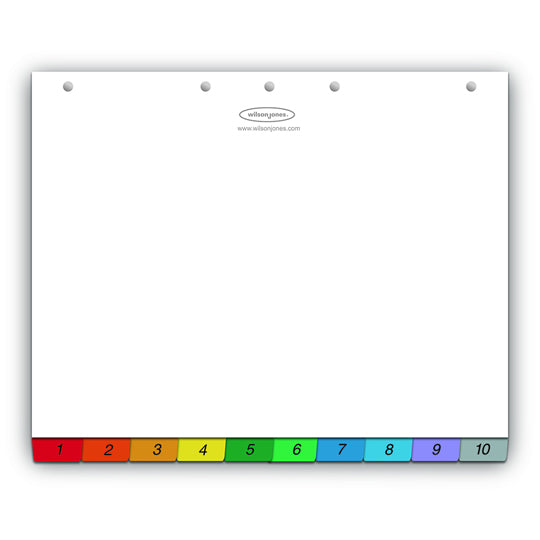 Separadores Wilson Jones Tamaño Carta, con Cejas de colores - 10 Divisiones