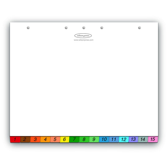 Separadores Wilson Jones Tamaño Carta, con Cejas de colores - 15 Divisiones