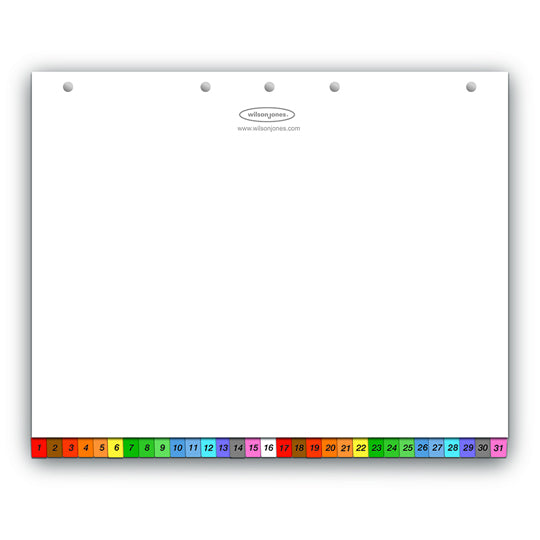 Separadores Wilson Jones Tamaño Carta, con Cejas de colores - 31 Divisiones