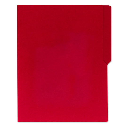 Folder APSA suaje lateral y superior para broche color rojo intenso tamaño carta - caja con 100 piezas