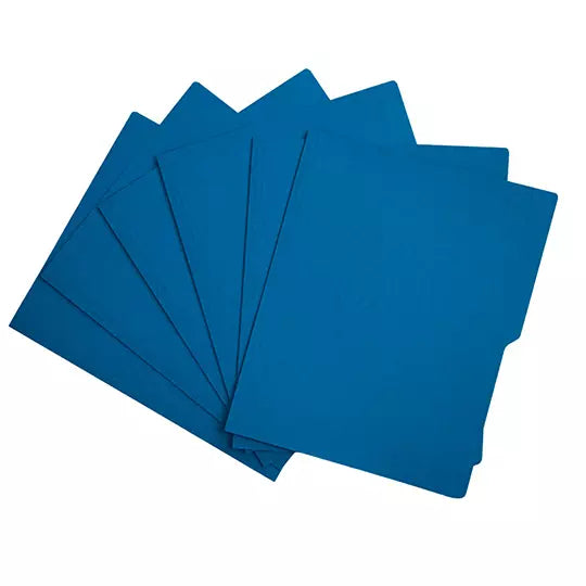 Folder azul intenso APSA tamaño carta ,paquete con 100 piezas