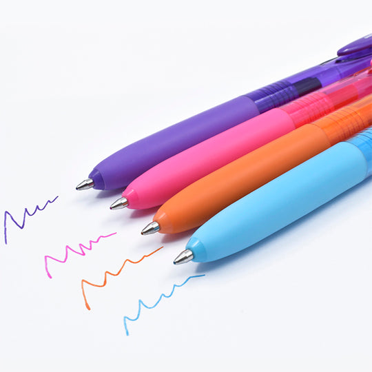 Bolígrafo Uni-Ball Retráctil de Gel Punto Fino 0.7 mm, Surtidos - 4 Piezas