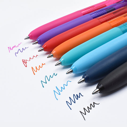 Bolígrafo Uni-Ball Retráctil de Gel Punto Fino 0.7 mm, Surtidos - 8 Piezas